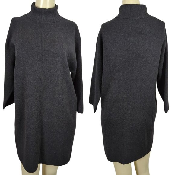 Pomander Place Tuckernuck Noir Vivianne Shimmer Turtleneck Sweater Dress Small - Picture 1 of 16